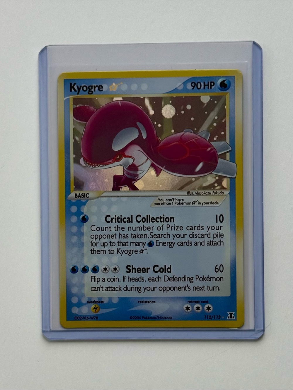 Kyogre Star Ultra Rare Holo 112/113 EX Delta Species Pokémon Card Fan Art Custom